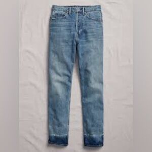 GAP 1969 Sky High Cheeky Straight Jeans Dip Dye Bottom 🌸